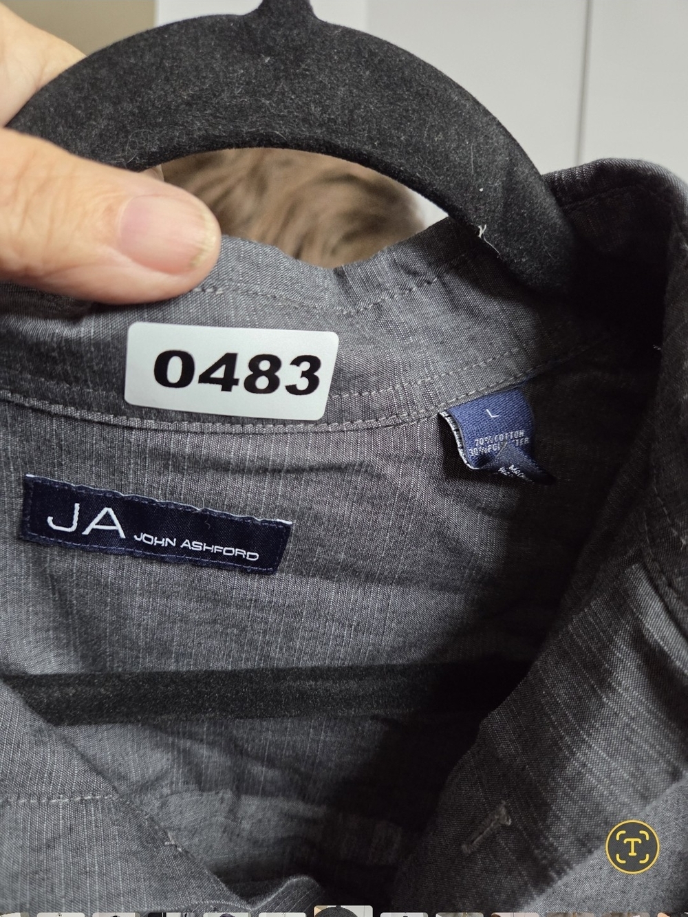 John Ashford Men's Charcoal Gray Lightweight Shirt Jacket